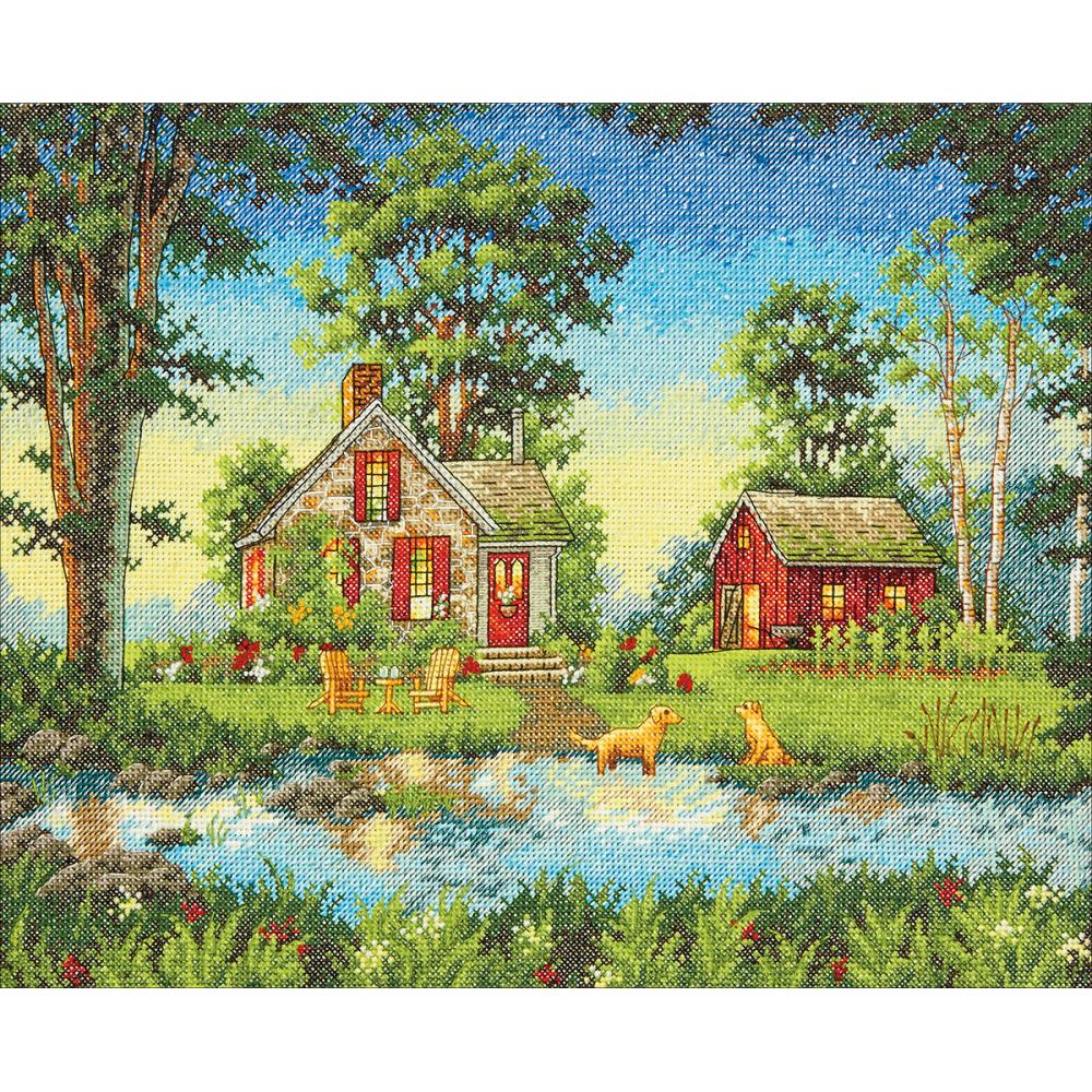Gold Collection Summer Cottage Counted Cross Stitch Kit